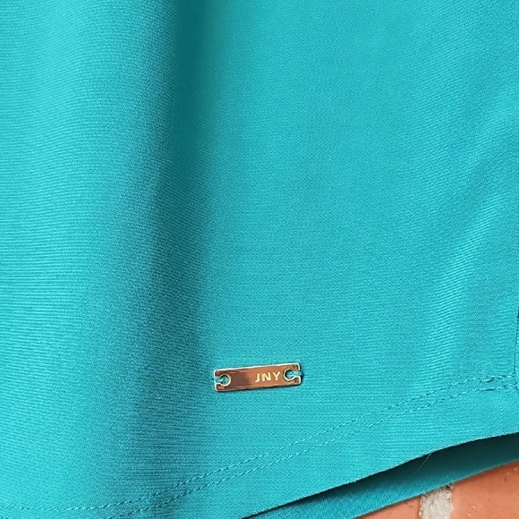 Jones New York Green Embellished Relaxed Blouse with Mandarin Collar - Picture 4 of 5